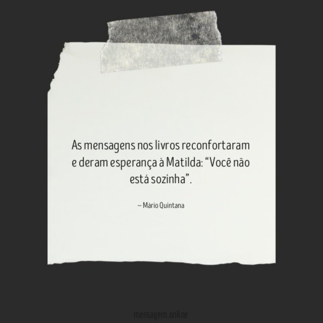 As mensagens nos livros