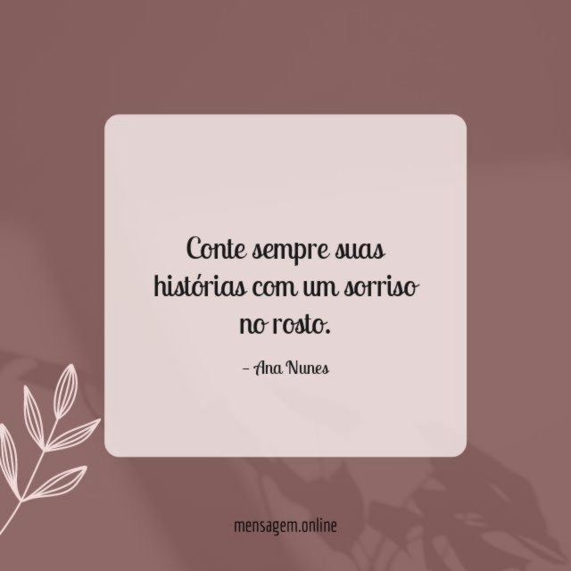 Conte sempre suas histórias