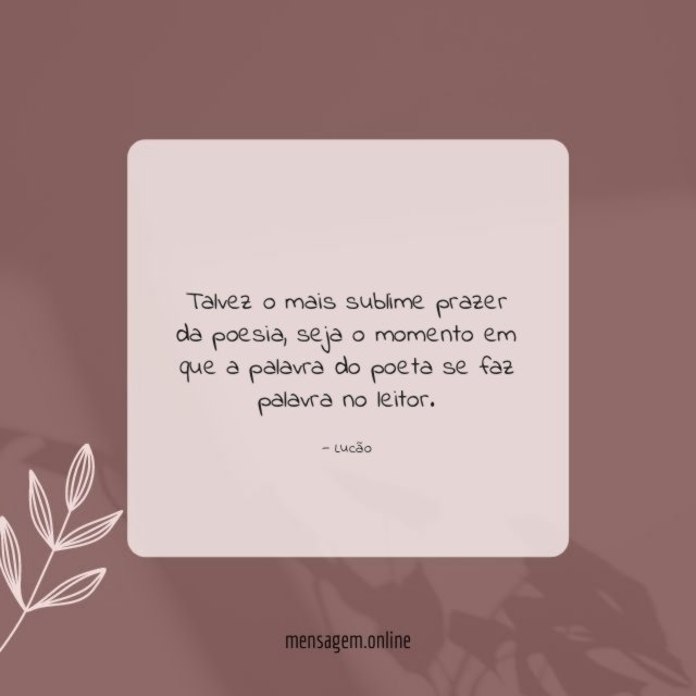 Talvez o mais sublime prazer