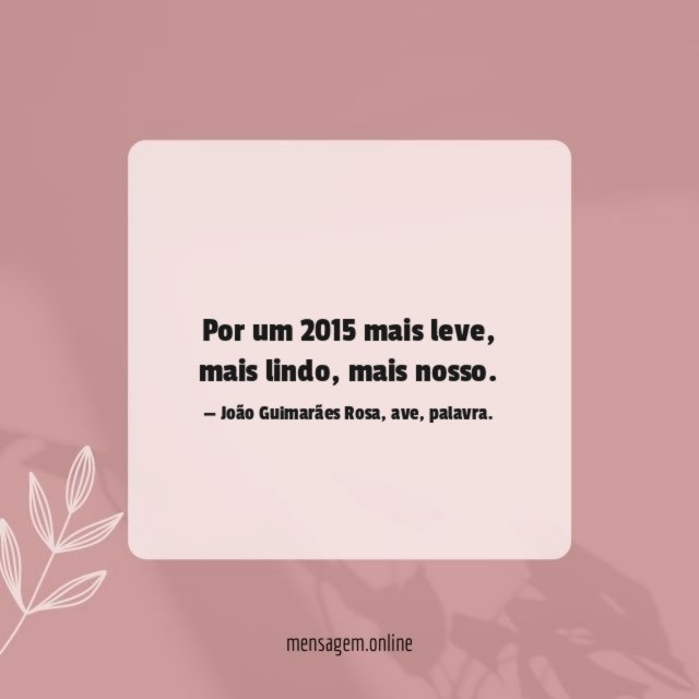 Por um 2015 mais leve