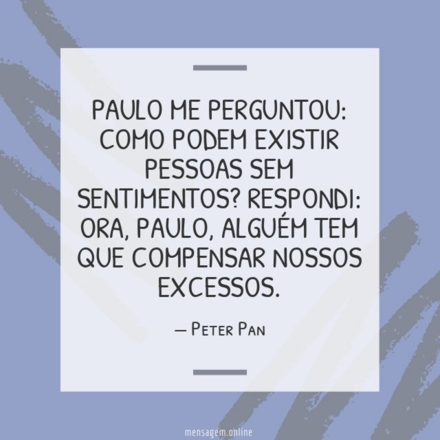 Paulo me perguntou