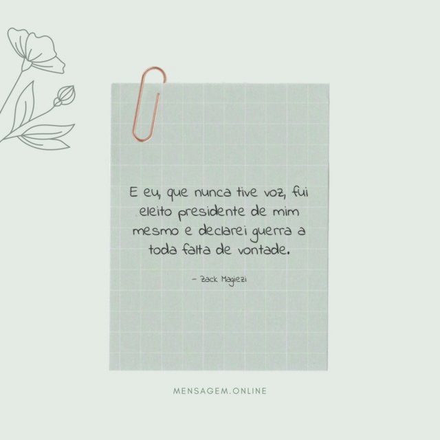 Que nunca tive voz