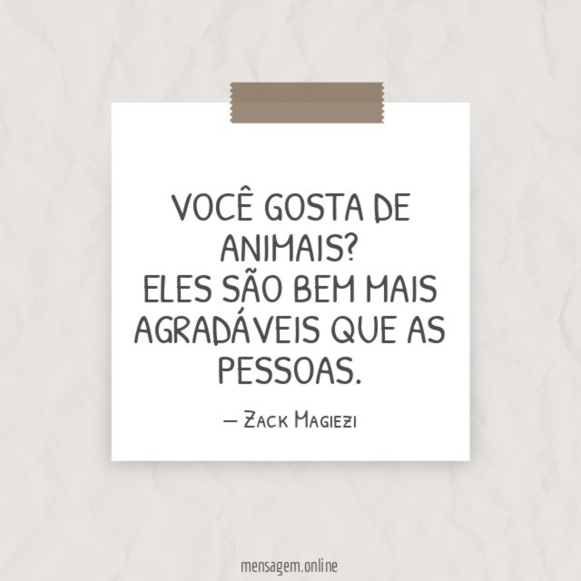 Você gosta de animais?