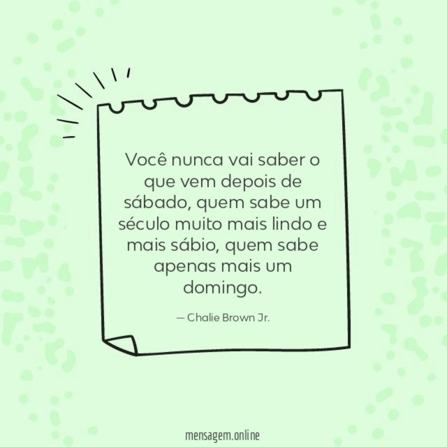 Você nunca vai saber