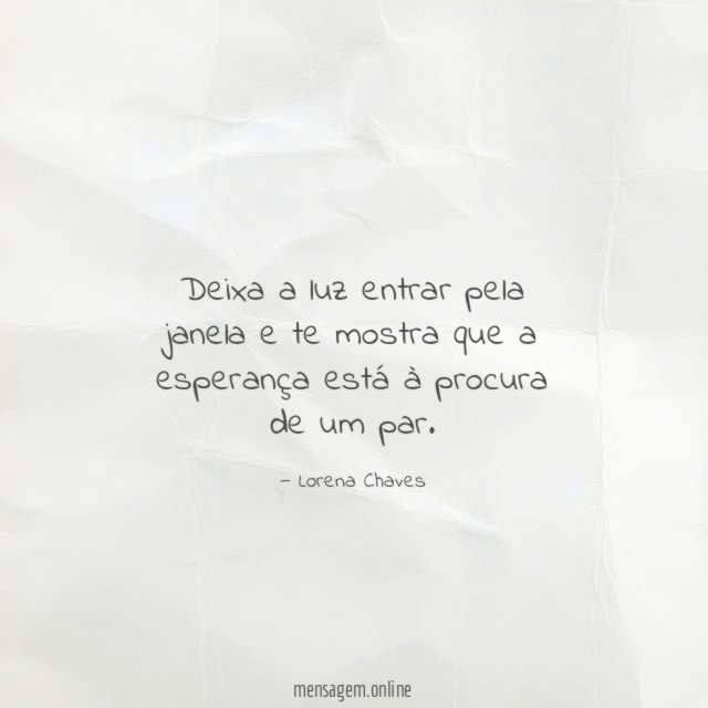 Deixa a luz entrar