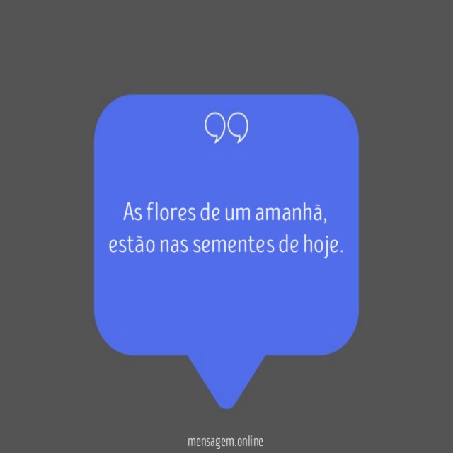 As flores de um amanhã