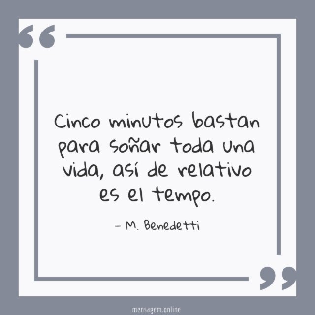 Cinco minutos bastan