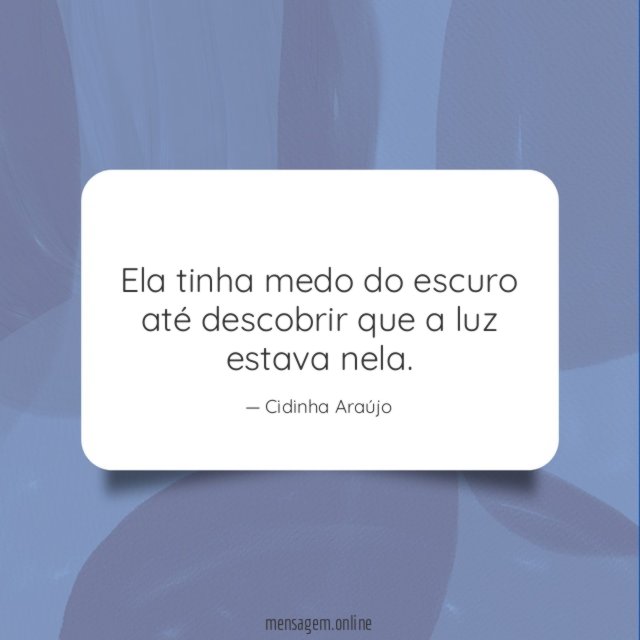 A luz estava nela