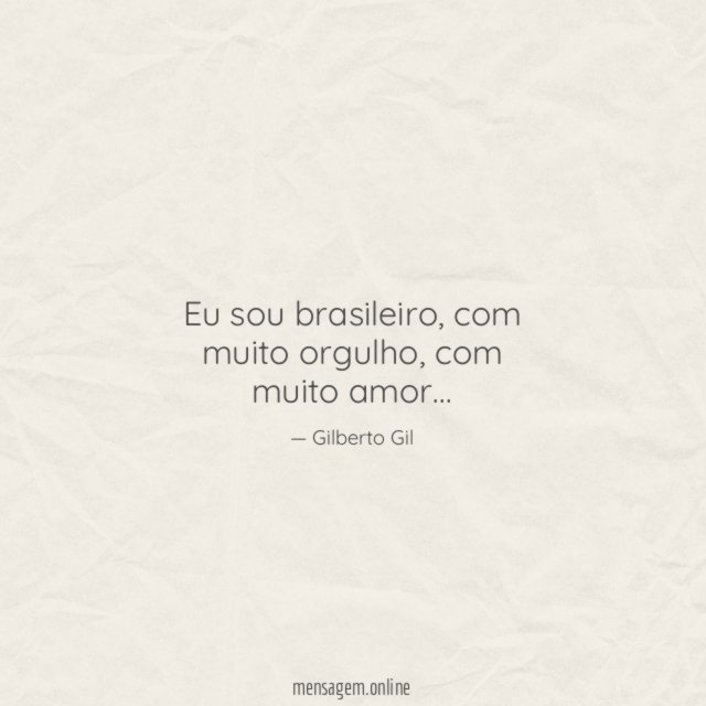Eu sou brasileiro