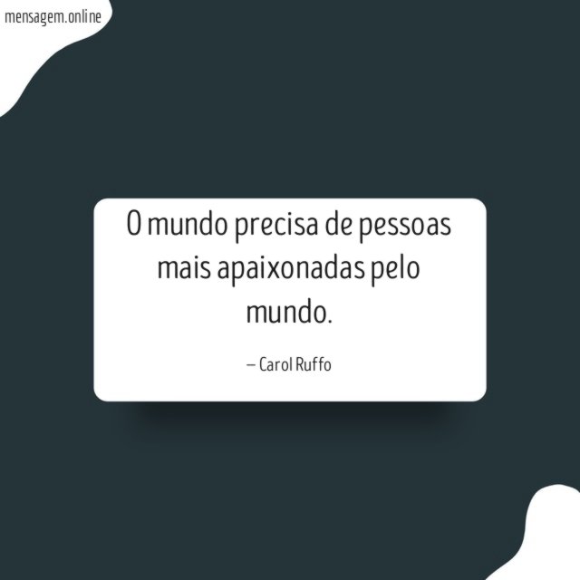 Mais apaixonadas pelo mundo
