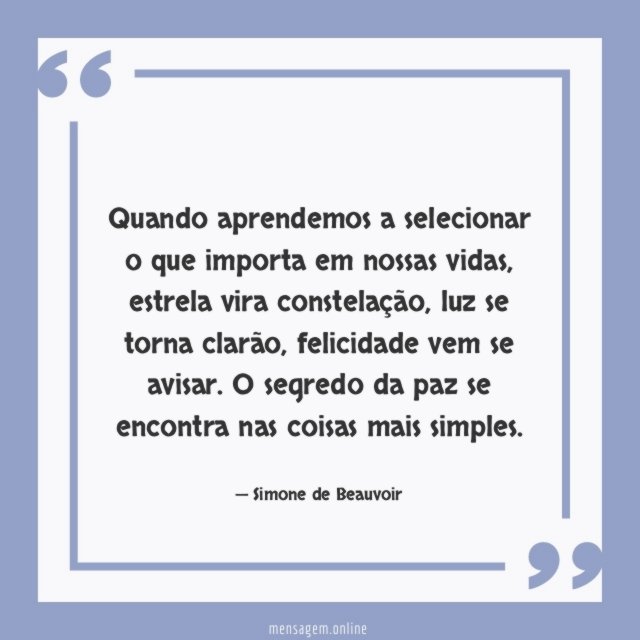 Quando aprendemos a selecionar