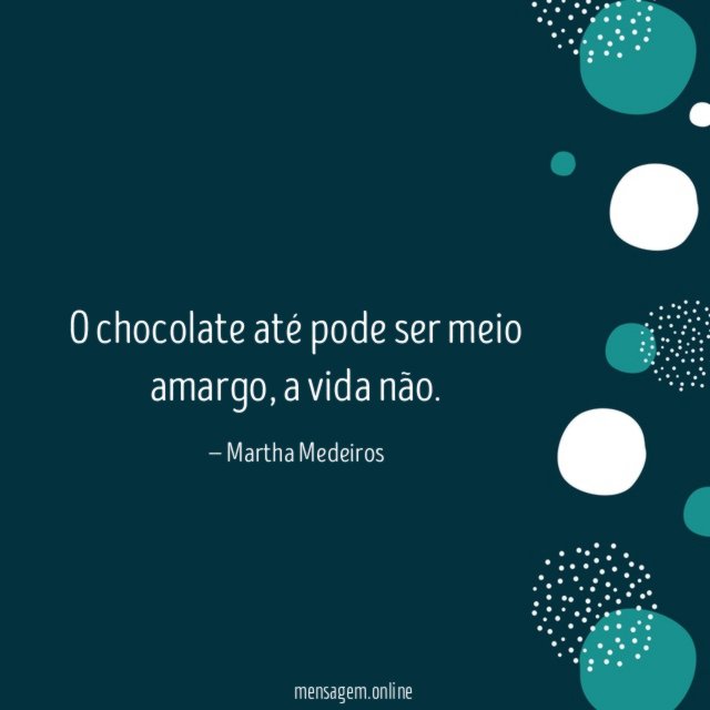O chocolate até pode