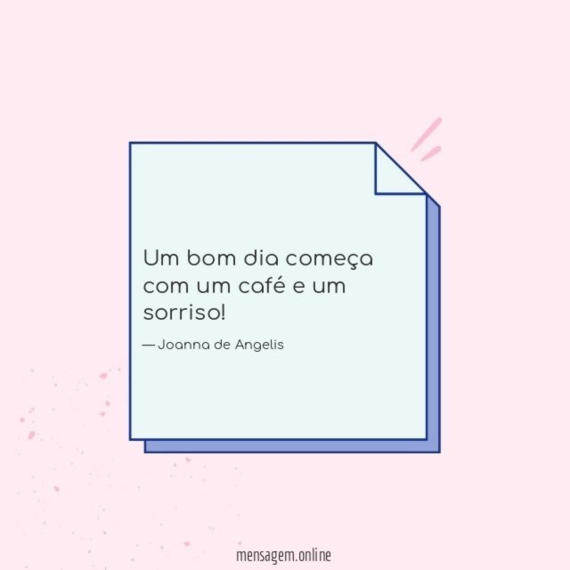 Um café e um sorriso