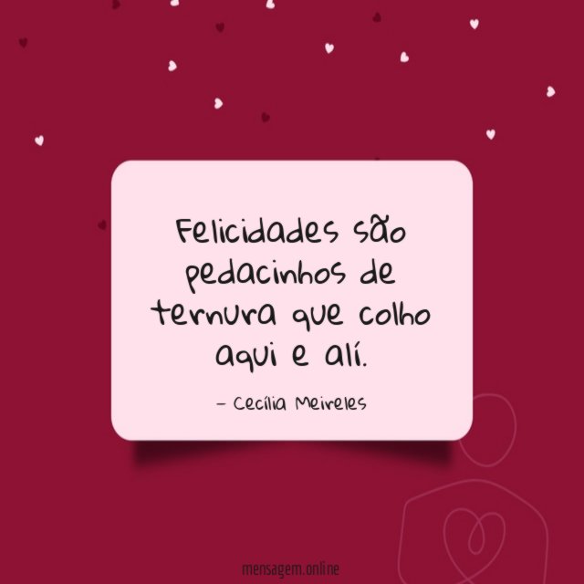 Felicidades são pedacinhos