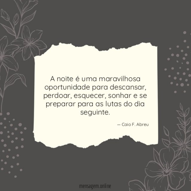 A noite é uma maravilhosa