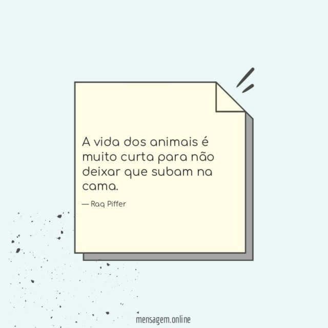 A vida dos animais