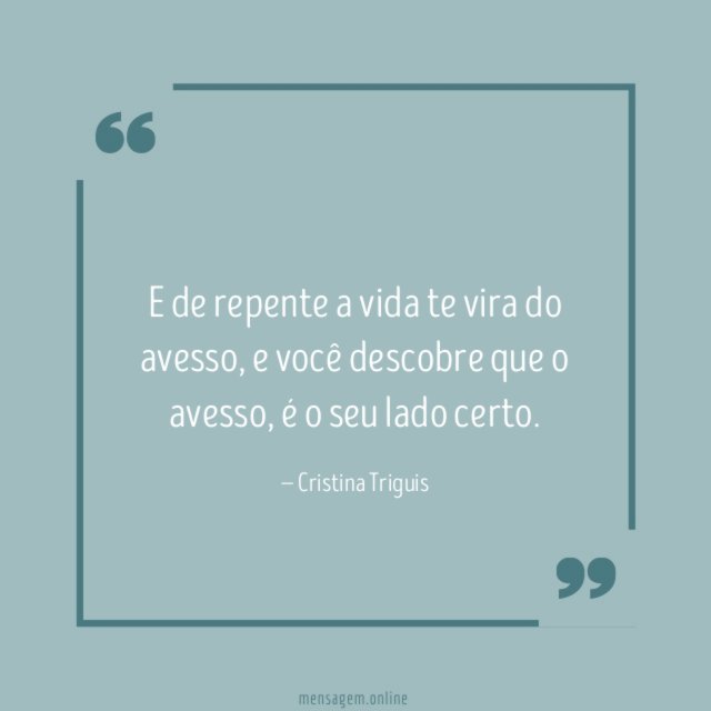 E de repente a vida