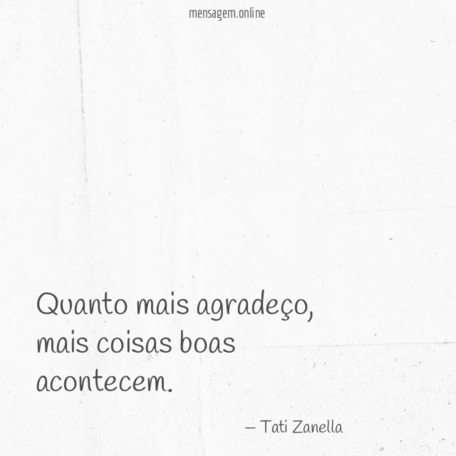 Quanto mais agradeço