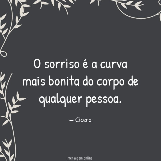 O sorriso é a curva