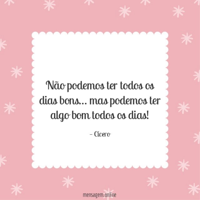 Não podemos ter todos