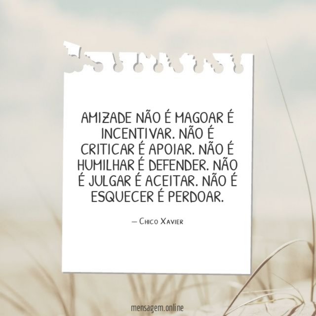 Amizade não é magoar
