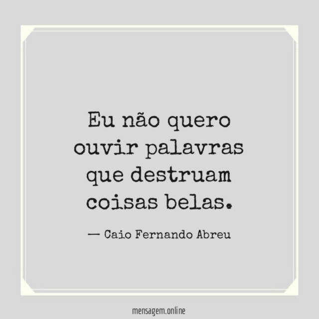 Eu não quero ouvir