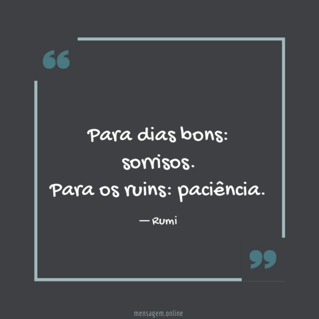 Para dias bons