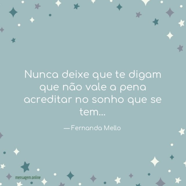 Nunca deixe