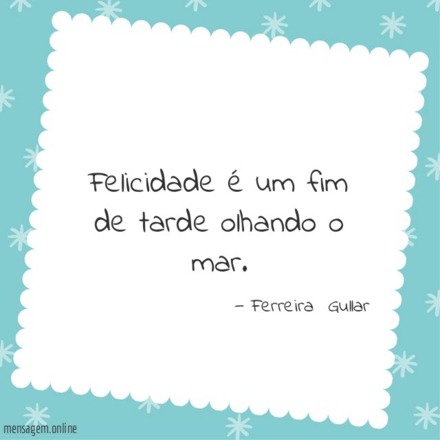 Felicidade é um fim de tarde