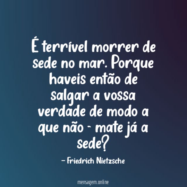 É terrível morrer de sede no mar