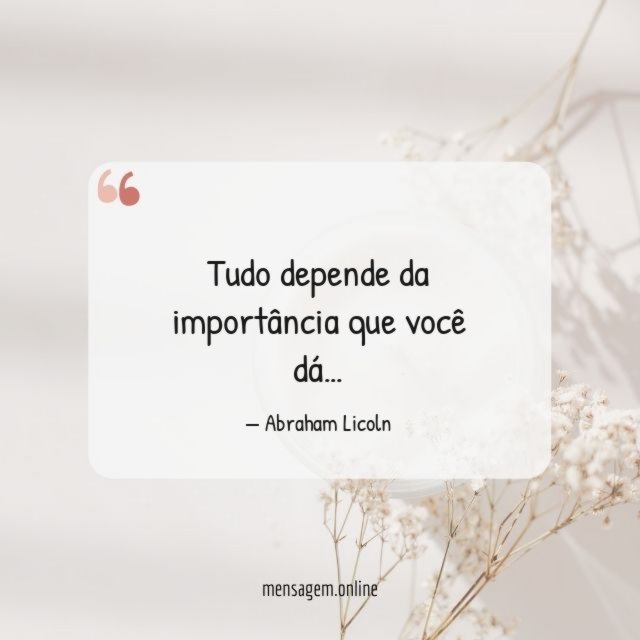 Tudo depende