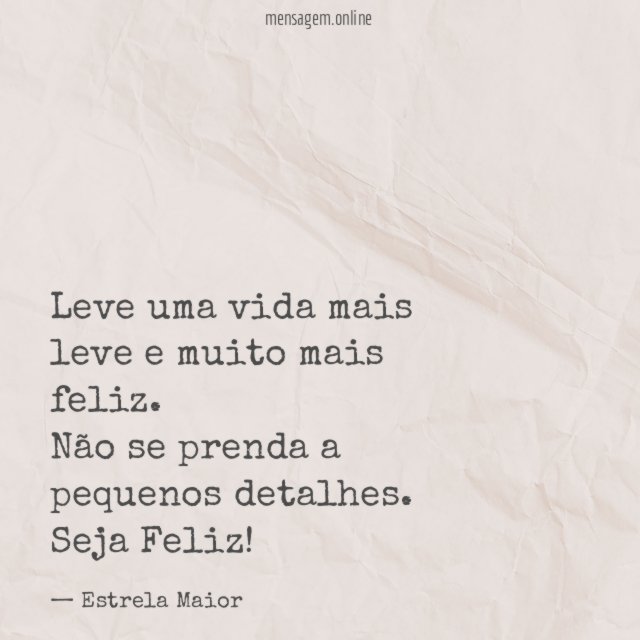 Leve uma vida mais leve