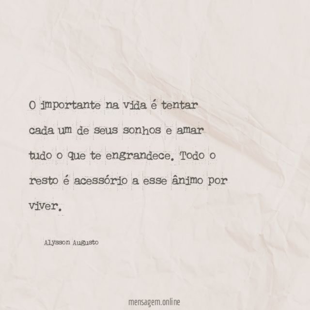 Todo o resto é acessório