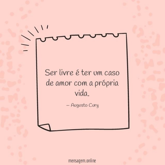 Ser livre é ter um caso de amor