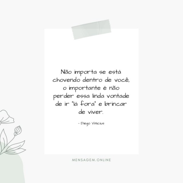 Chovendo dentro de você