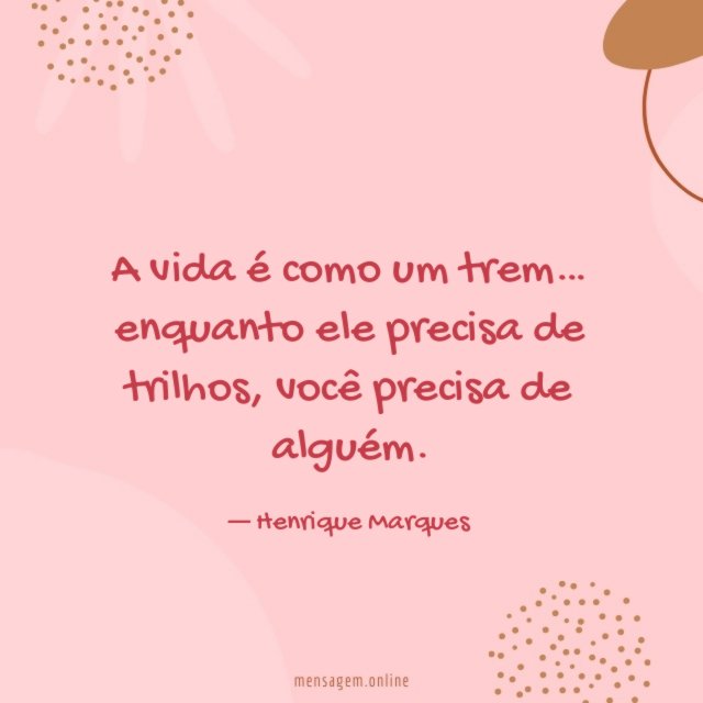 A vida é como um trem
