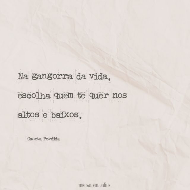 Na gangorra da vida