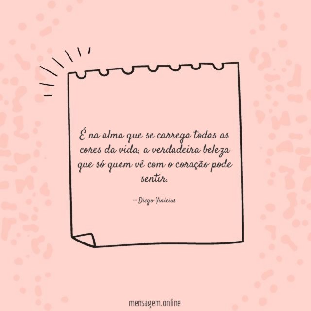 É na alma que se carrega