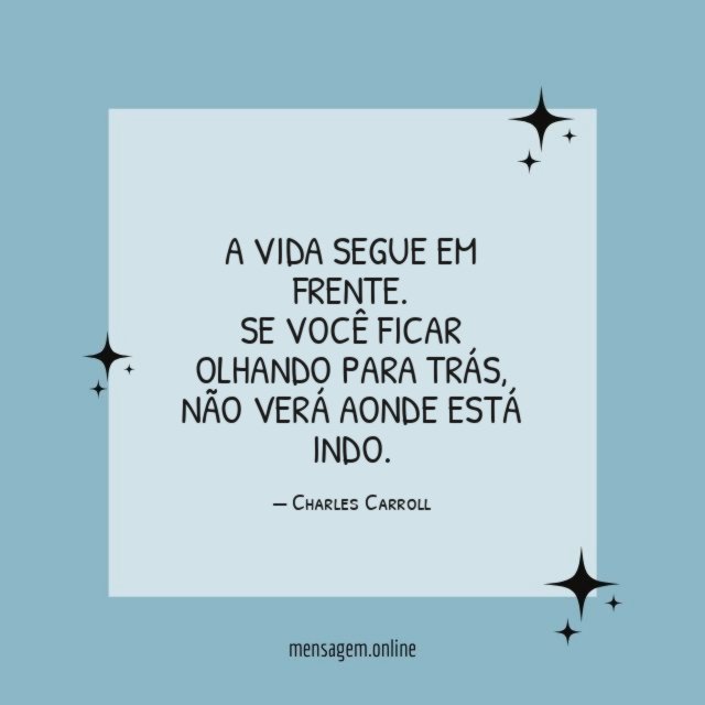 Não verá aonde está indo