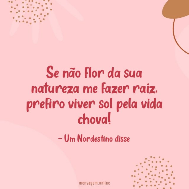 Se não flor da sua natureza
