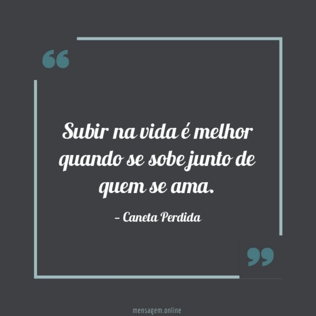 Subir na vida é melhor