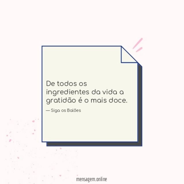 De todos os ingredientes da vida