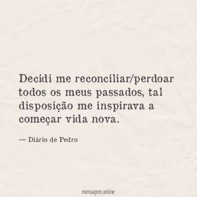 Decidi me reconciliar