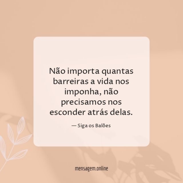 Não importa quantas barreiras