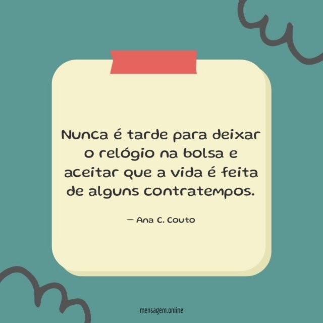 Nunca é tarde para deixar
