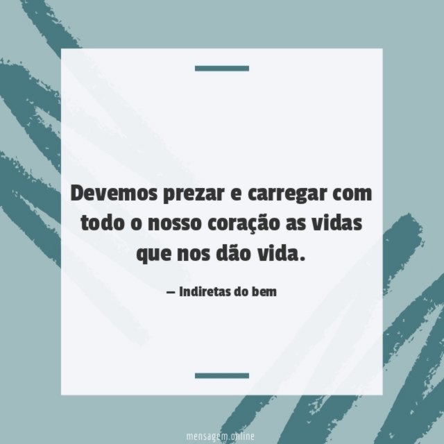 Devemos prezar e carregar
