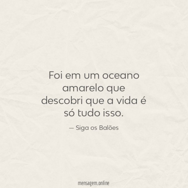 Foi em um oceano amarelo