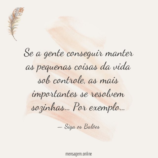 Se a gente conseguir manter