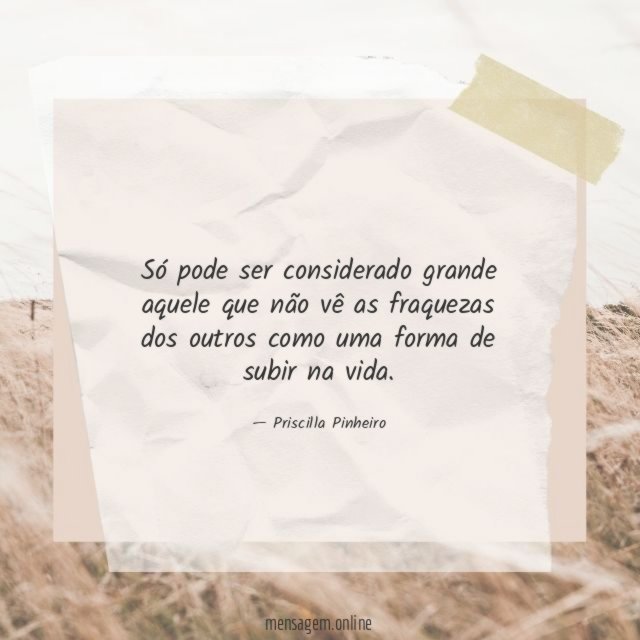 Só pode ser considerado grande
