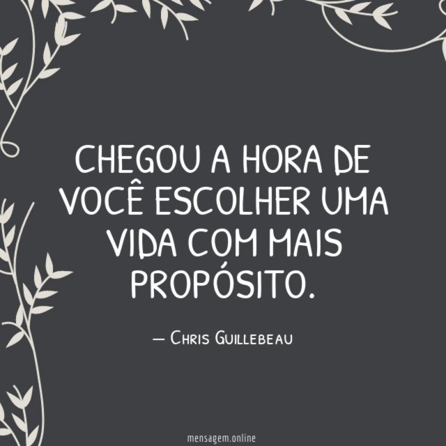 Chegou a hora de você escolher